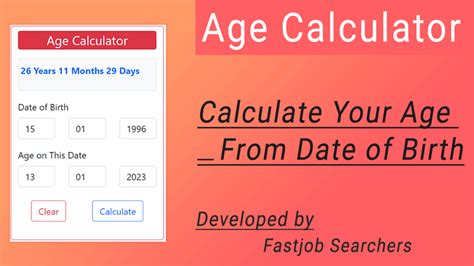 2004-2023|Age Calculator